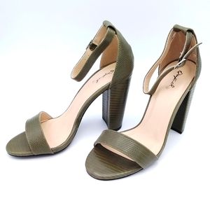 Cashmere Kahki Green Heels